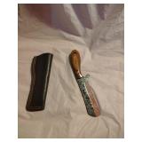 New Damascus Knife With Sheath