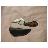 New Damascus Knife With Sheath