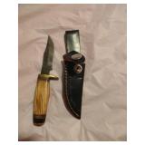 New Damascus Knife With Sheath