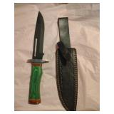 New Damascus Knife With Sheath