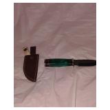New Damascus Knife With Sheath