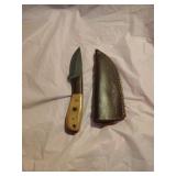 New Damascus Knife With Sheath