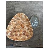triangular ceramic decorative dish