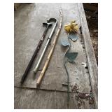 Yard decor with waking sticks