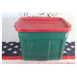 Storage Tote - Green & Red