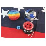 Hand Made Knitted footbags w/ Duncan Yo-Yo