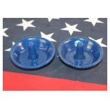 Cast Iron Apple Baker Blue Speckled Enamel (2)