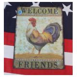 Welcome Friends Metal Novelty Sign