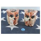 Vintage Imperial Slag Glass Salt & Pepper Shakers