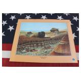 Unframed Art - Surprise Attack by Boots -12" x 16"