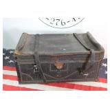 Leather and Wood Travel Trunk