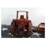 Hand Made Wooden Farm Tractor & Trailer