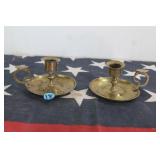 Vintage Solid Brass Chamberstick Candle Holder