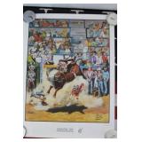 Unframed Art - Brahma Bull 1990 Pendleton Roundup