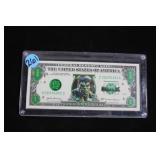 Collectible Novelty Incredible Hulk $1 Bill