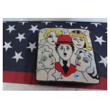 Vintage Handmade Needlepoint Throw Pillow