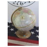 Antique World Globe  - 12"