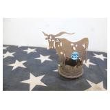 Tea Light Candle Holder  - Longhorn