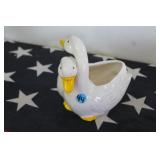 Double Duck Ceramic Planter