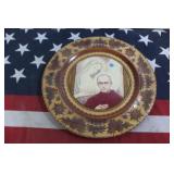 Wooden Hand Carved Plate w/ St. Maximilian Kolbe