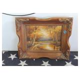 Vintage Framed Original on Canvas painting