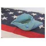 Van Briggle Pottery Turquoise Conch Shell Vase