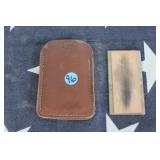 Sharpening Stone w/ Leather Pouch