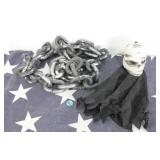 Halloween Decor - Plastic Chains & Skull Ghost