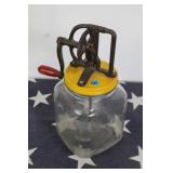 Vntage Glass Butter Churn