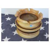 Monkey Pod Lotus Serving Bowl / Lazy Susan