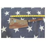 Antique Meat Cleaver w/ Worn Handle