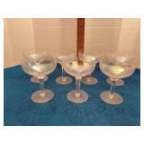 Iridescent champagne glasses
