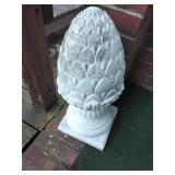 Concrete garden artichoke finial