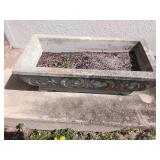 Rectangular concrete planter