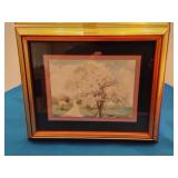 Framed landscape print