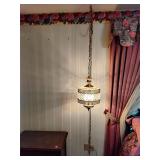 Hanging Hollywood Regency style prism lamp