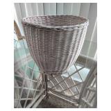Wicker waste basket
