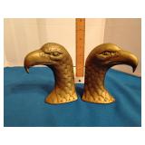 Brass eagle head bookends