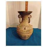 Decorative ceramic hand carved vase