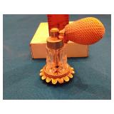 Cut crystal perfume atomizer bottle