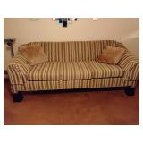 Upholstered sofa w/ risers
