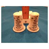25th anniversary shakers by Lefton