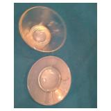 Princess House glass bowl and saucer