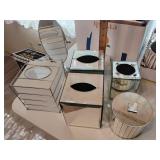 Mirrored bathroom decor lot