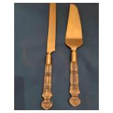 Stainless steel cake serving utensils