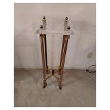 Brass(?) acrylic top plant stand