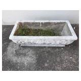 Rectangular concrete planter