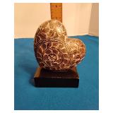 Stone heart decor