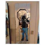 Mirrored hanging wall clock