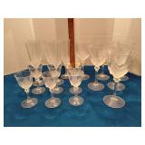 J.G. Durand crystal glass w/ frosted petals